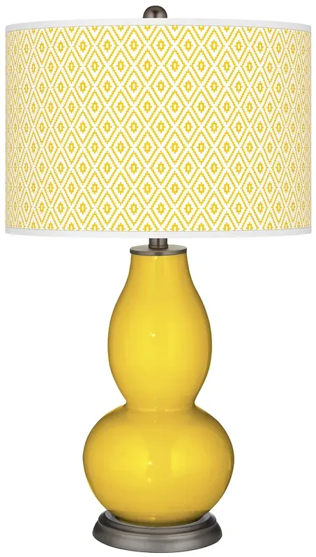 Citrus Diamonds Double Gourd Table Lamp