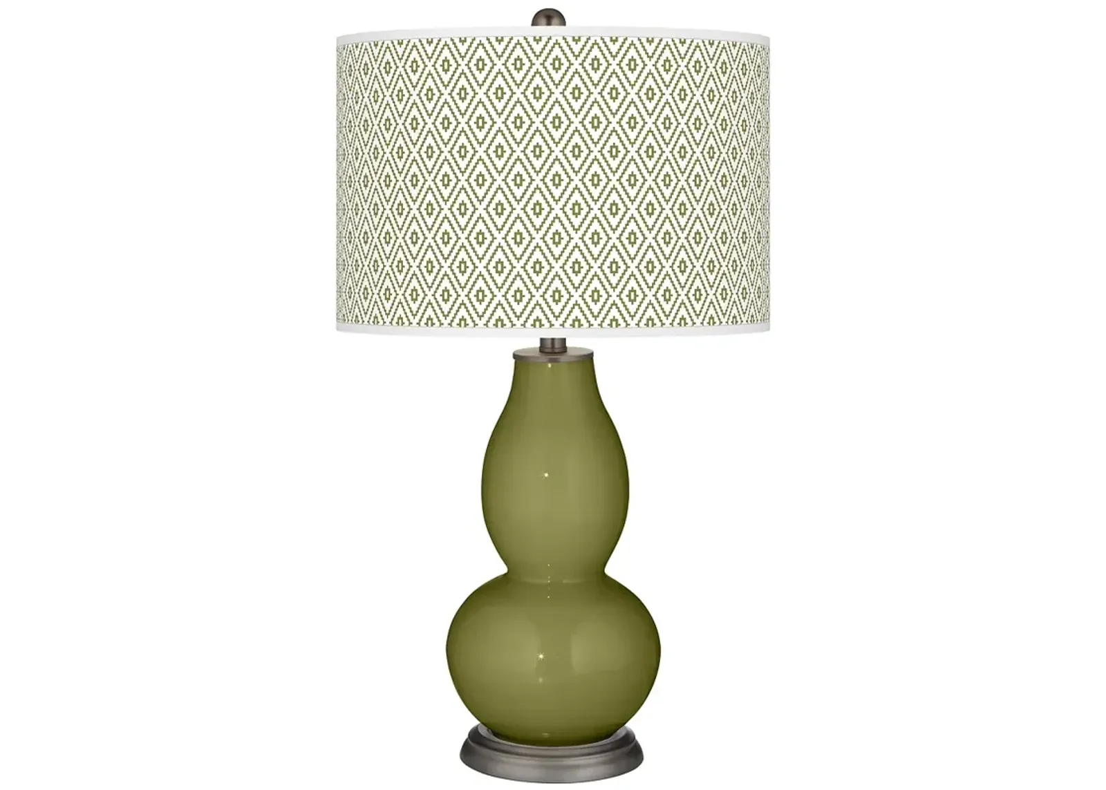 Rural Green Diamonds Double Gourd Table Lamp