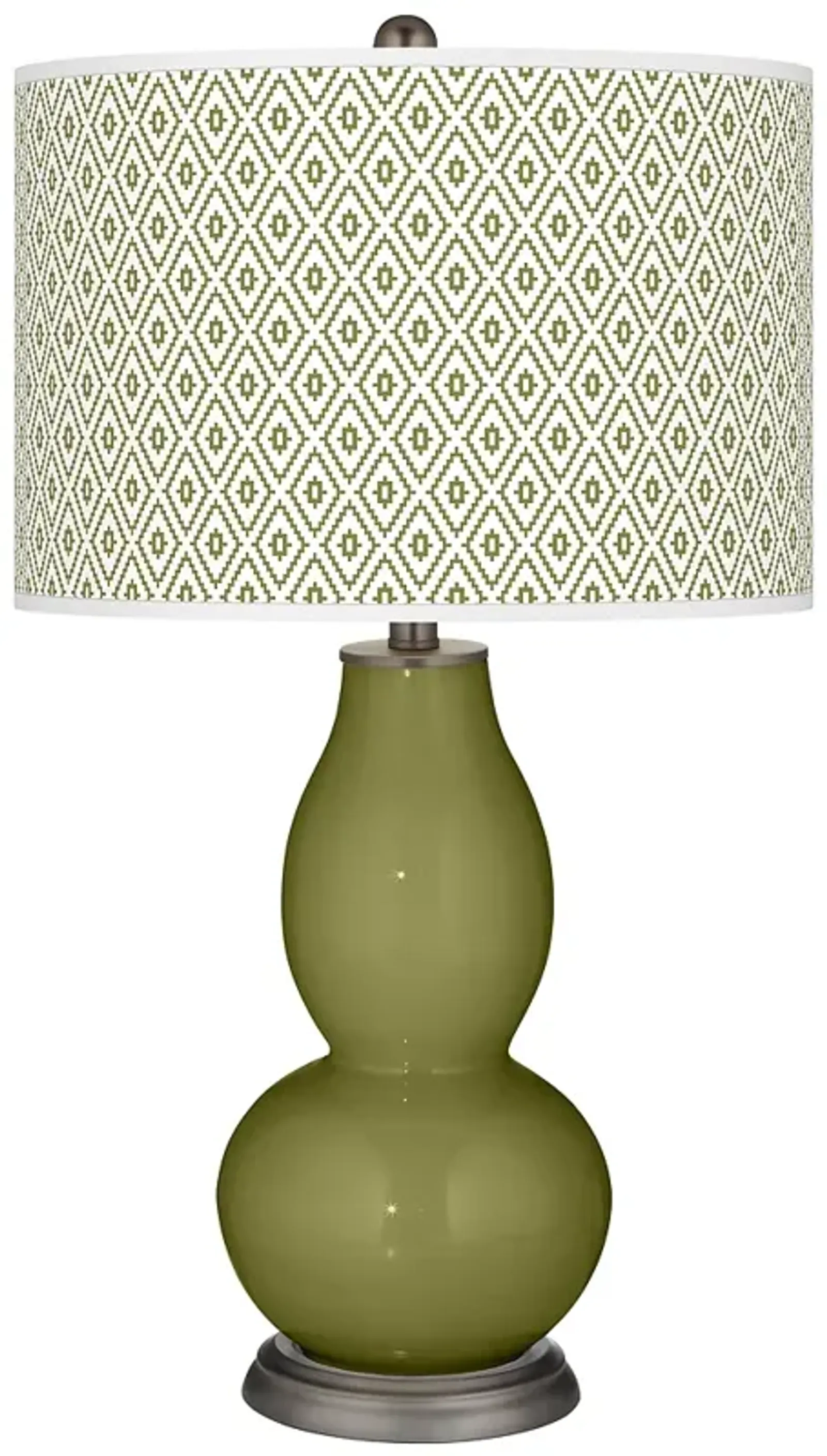 Rural Green Diamonds Double Gourd Table Lamp