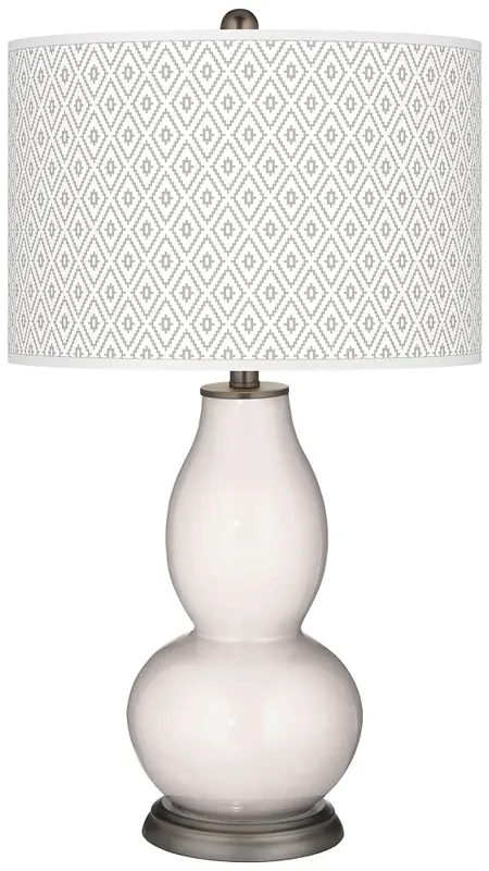 Smart White Diamonds Double Gourd Table Lamp