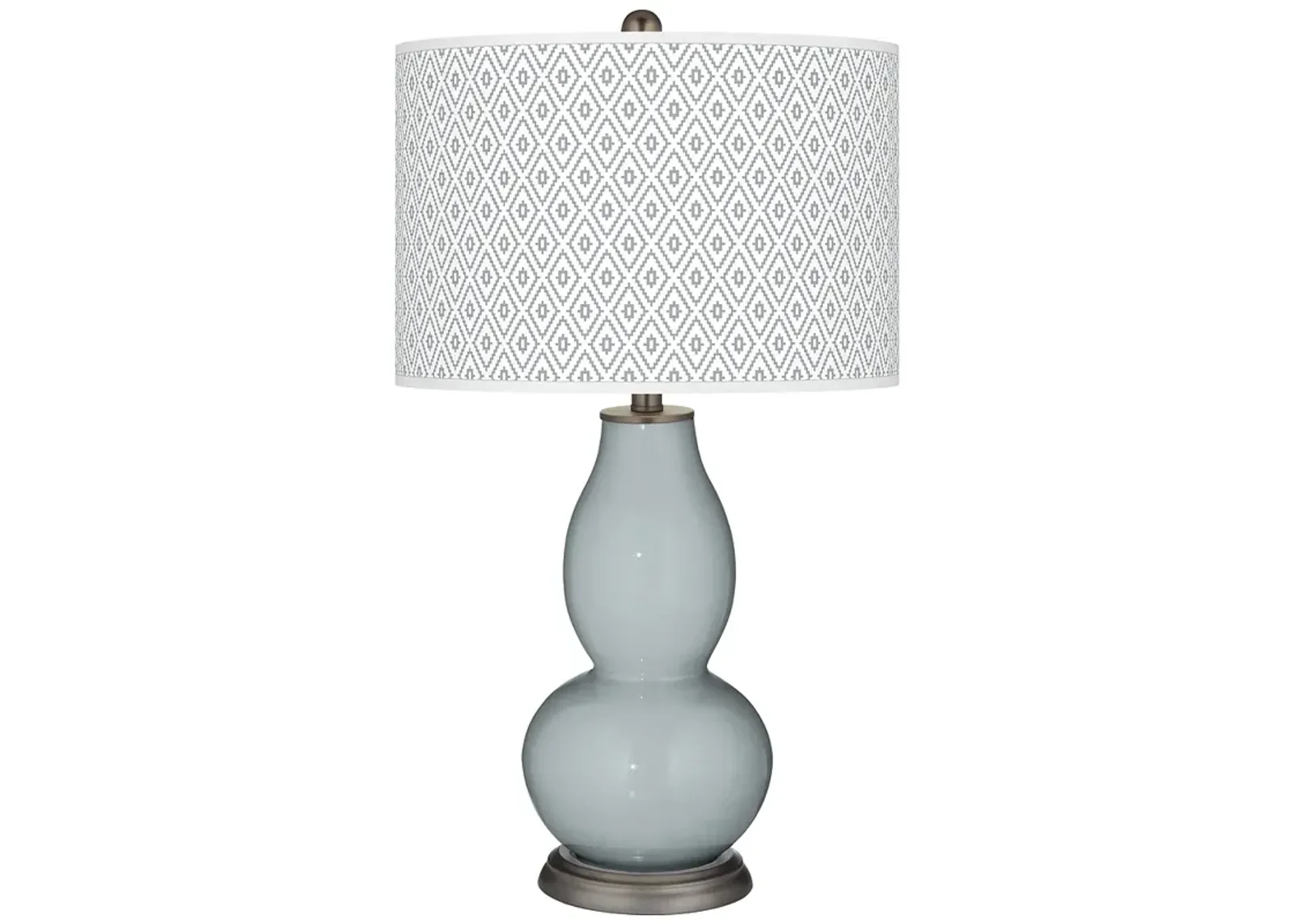 Uncertain Gray Diamonds Double Gourd Table Lamp