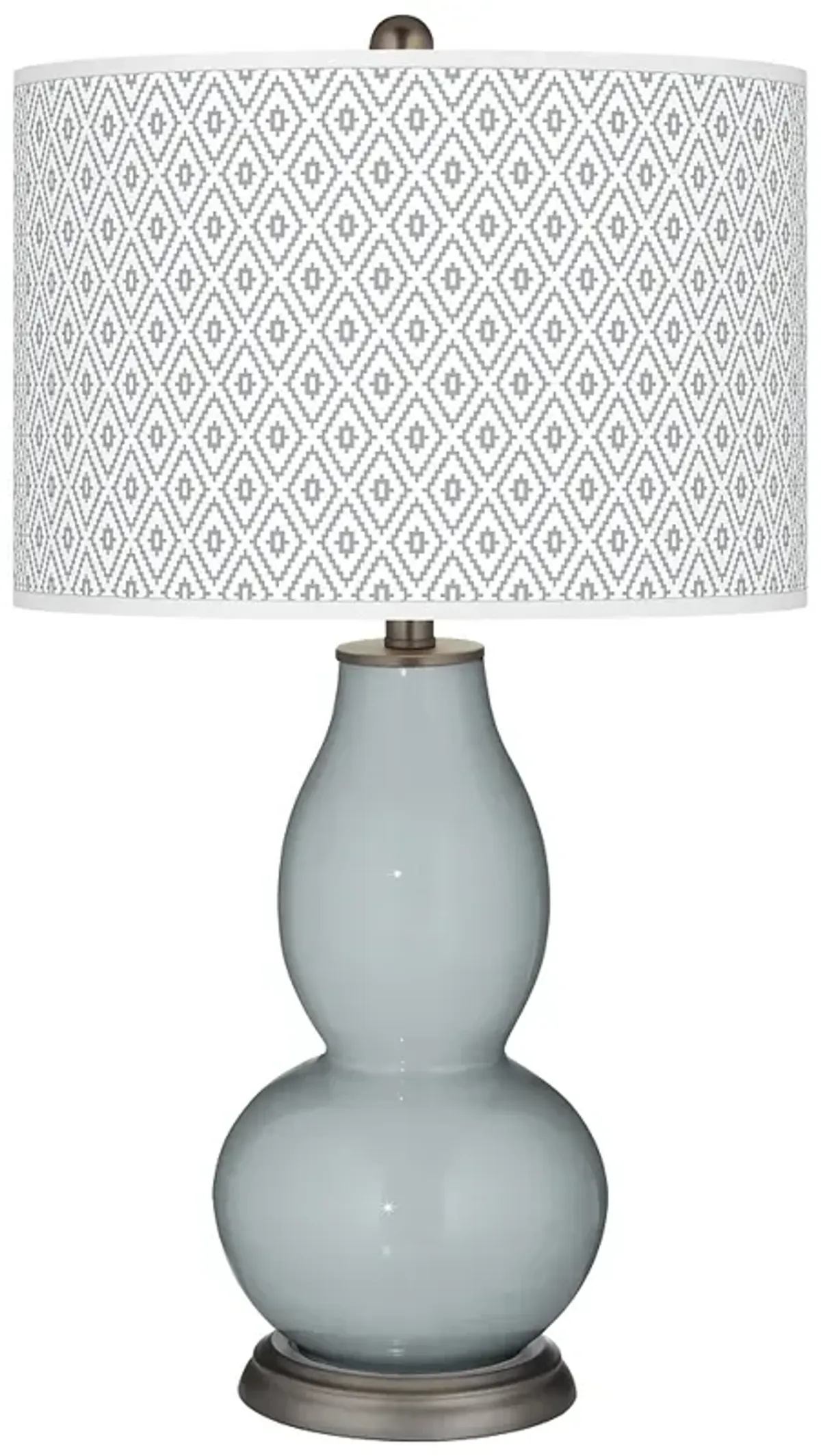 Uncertain Gray Diamonds Double Gourd Table Lamp