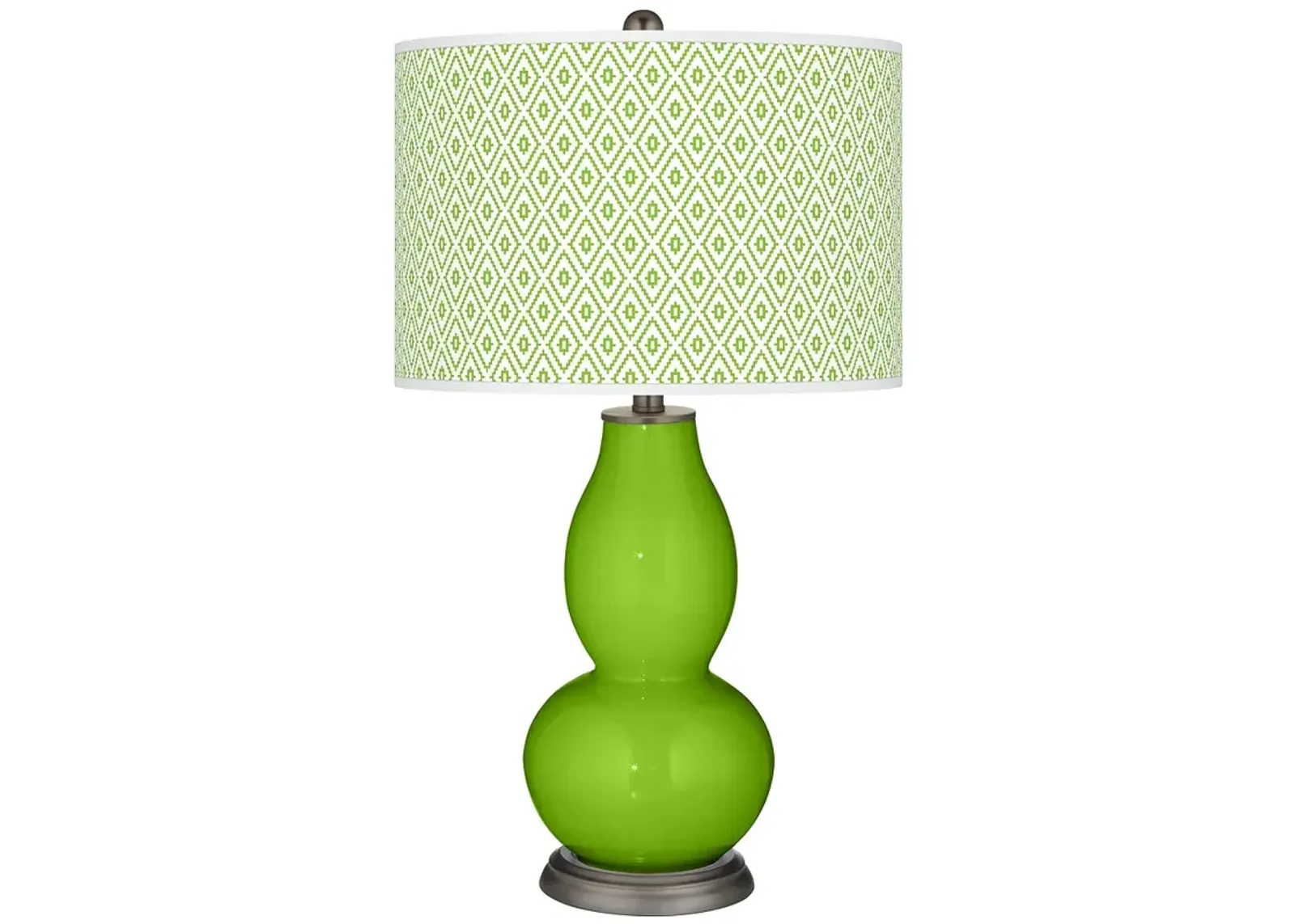 Neon Green Diamonds Double Gourd Table Lamp