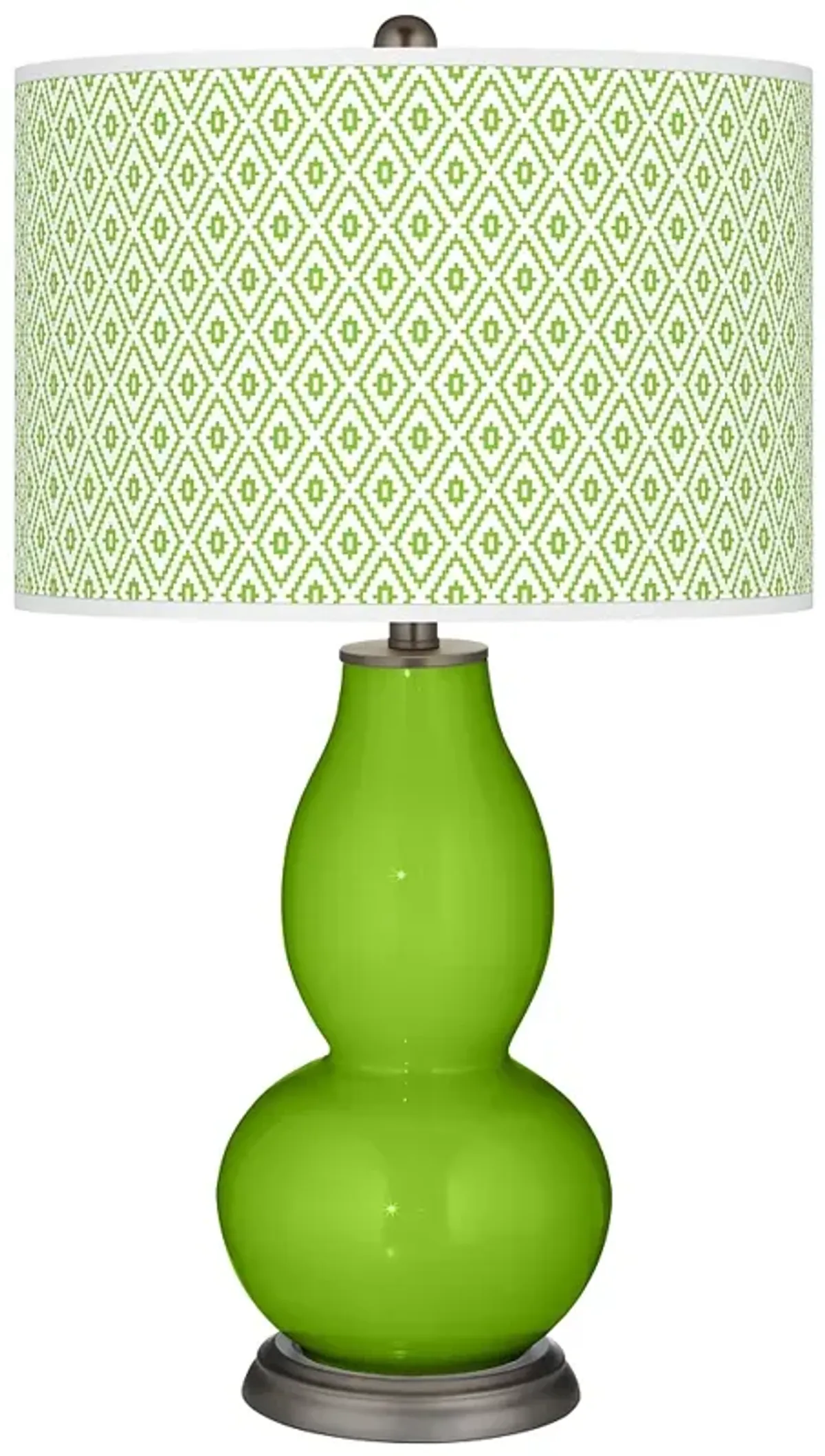 Neon Green Diamonds Double Gourd Table Lamp