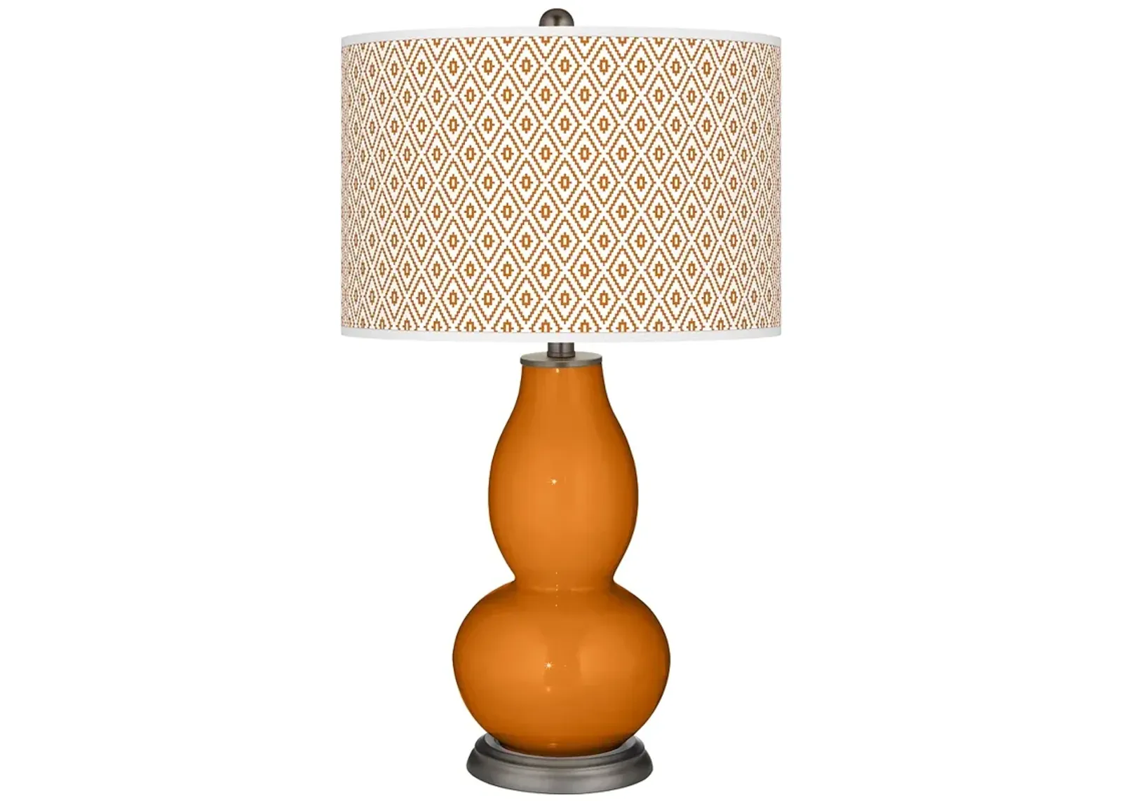 Cinnamon Spice Diamonds Double Gourd Table Lamp