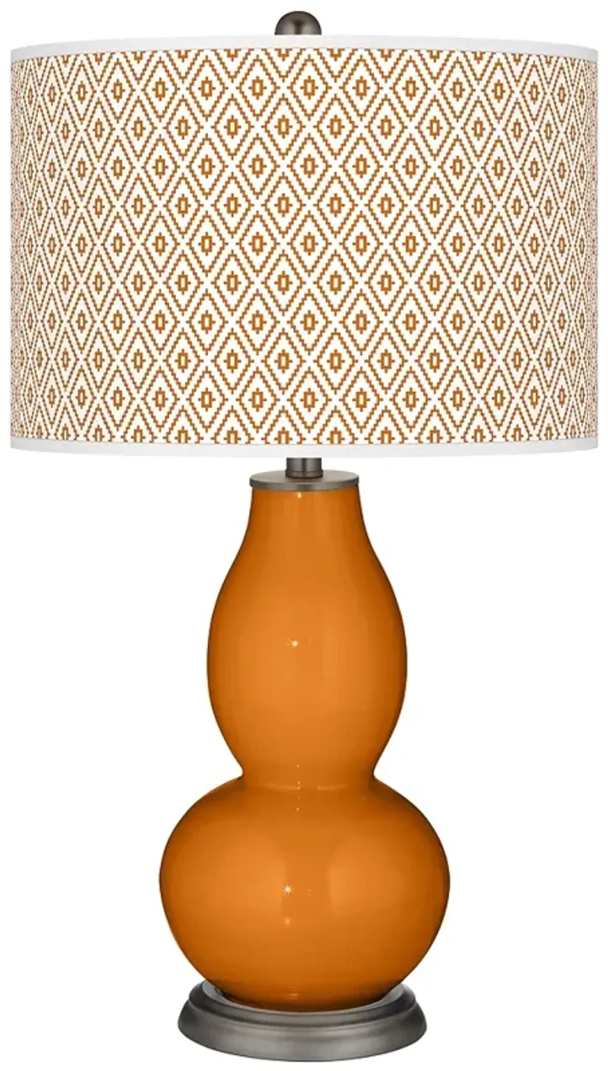 Cinnamon Spice Diamonds Double Gourd Table Lamp