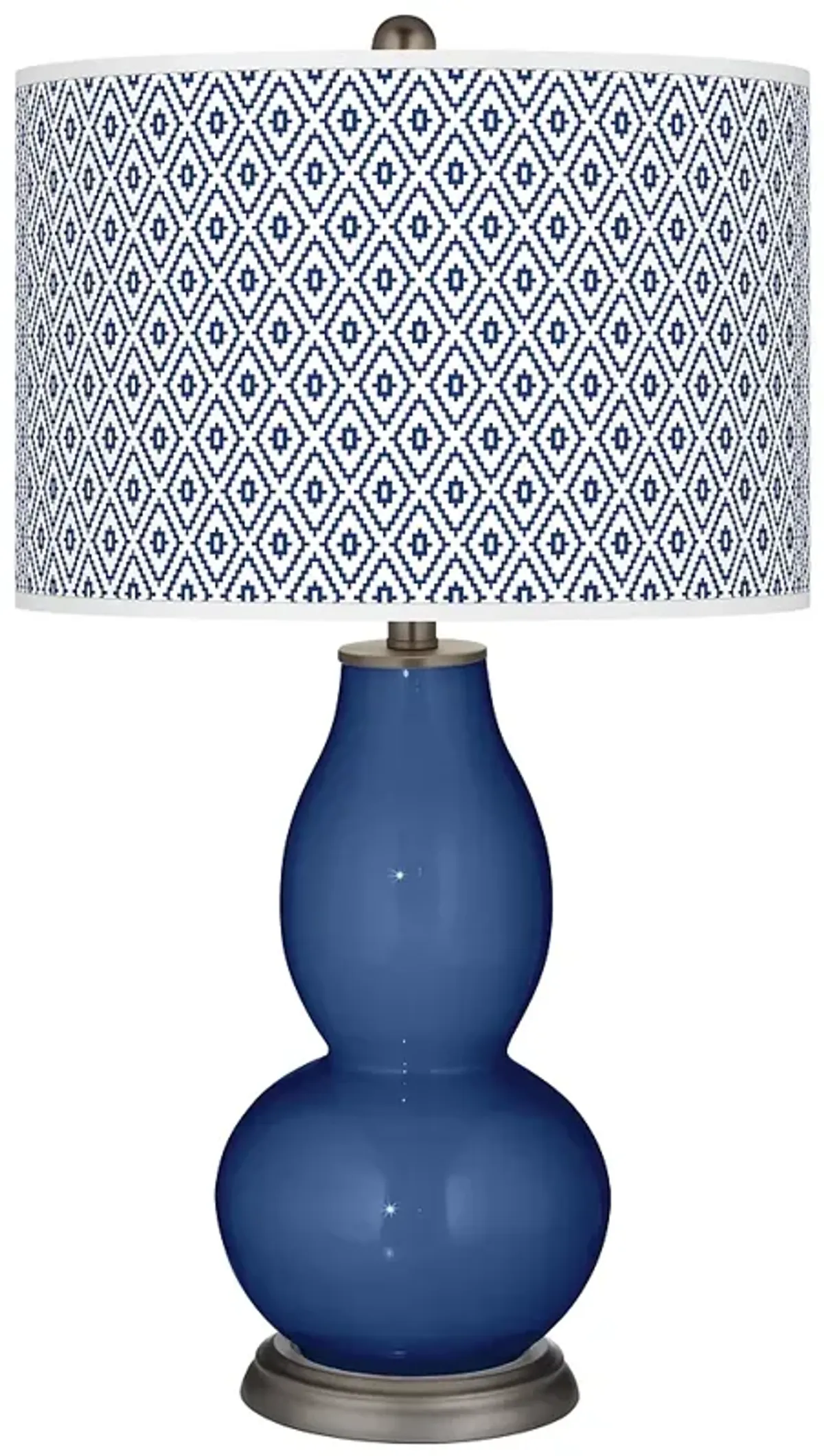 Monaco Blue Diamonds Double Gourd Table Lamp