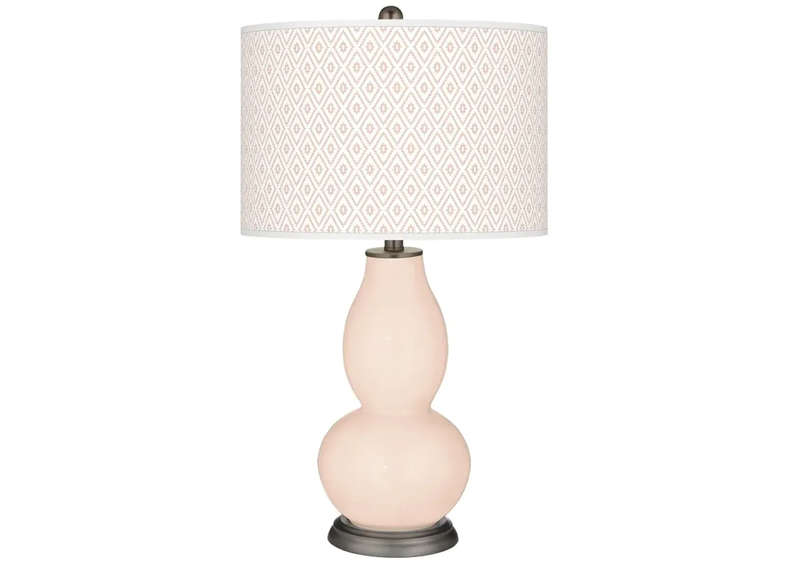 Linen Diamonds Double Gourd Table Lamp