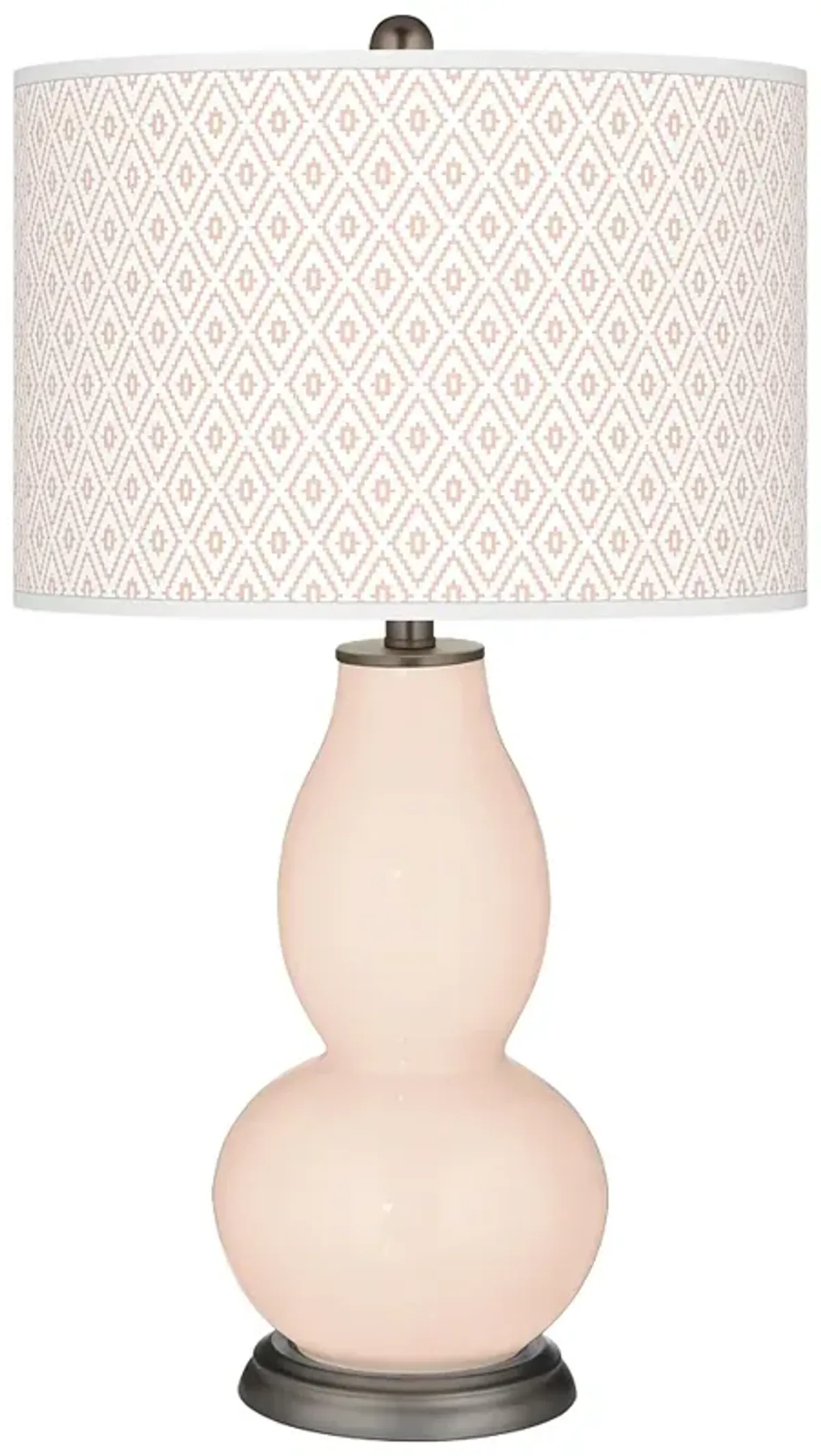 Linen Diamonds Double Gourd Table Lamp