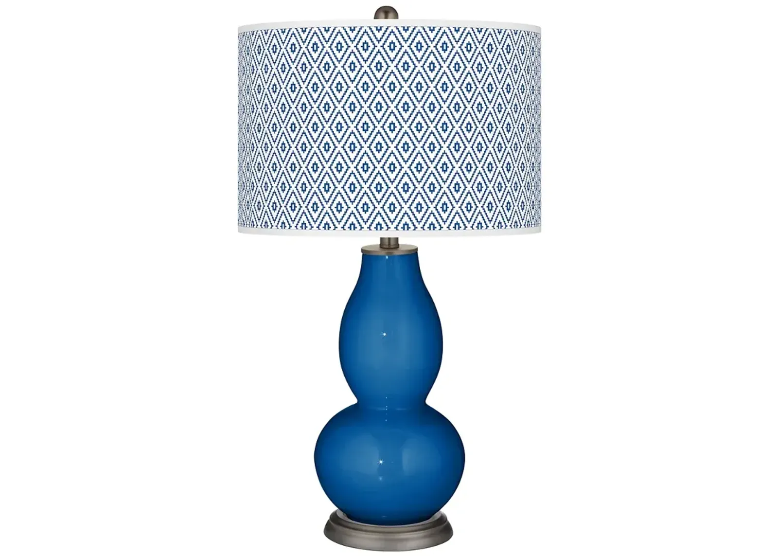 Hyper Blue Diamonds Double Gourd Table Lamp