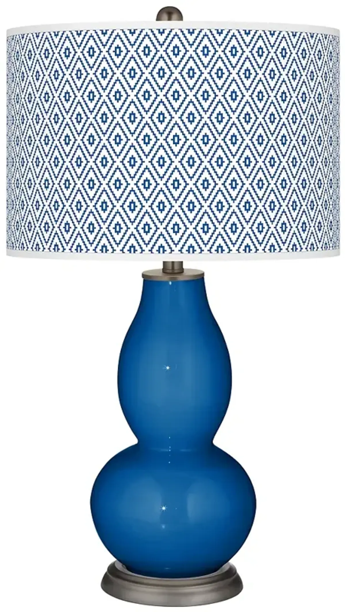 Hyper Blue Diamonds Double Gourd Table Lamp