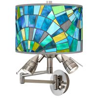 Lagos Mosaic Giclee Plug-In Swing Arm Wall Lamp