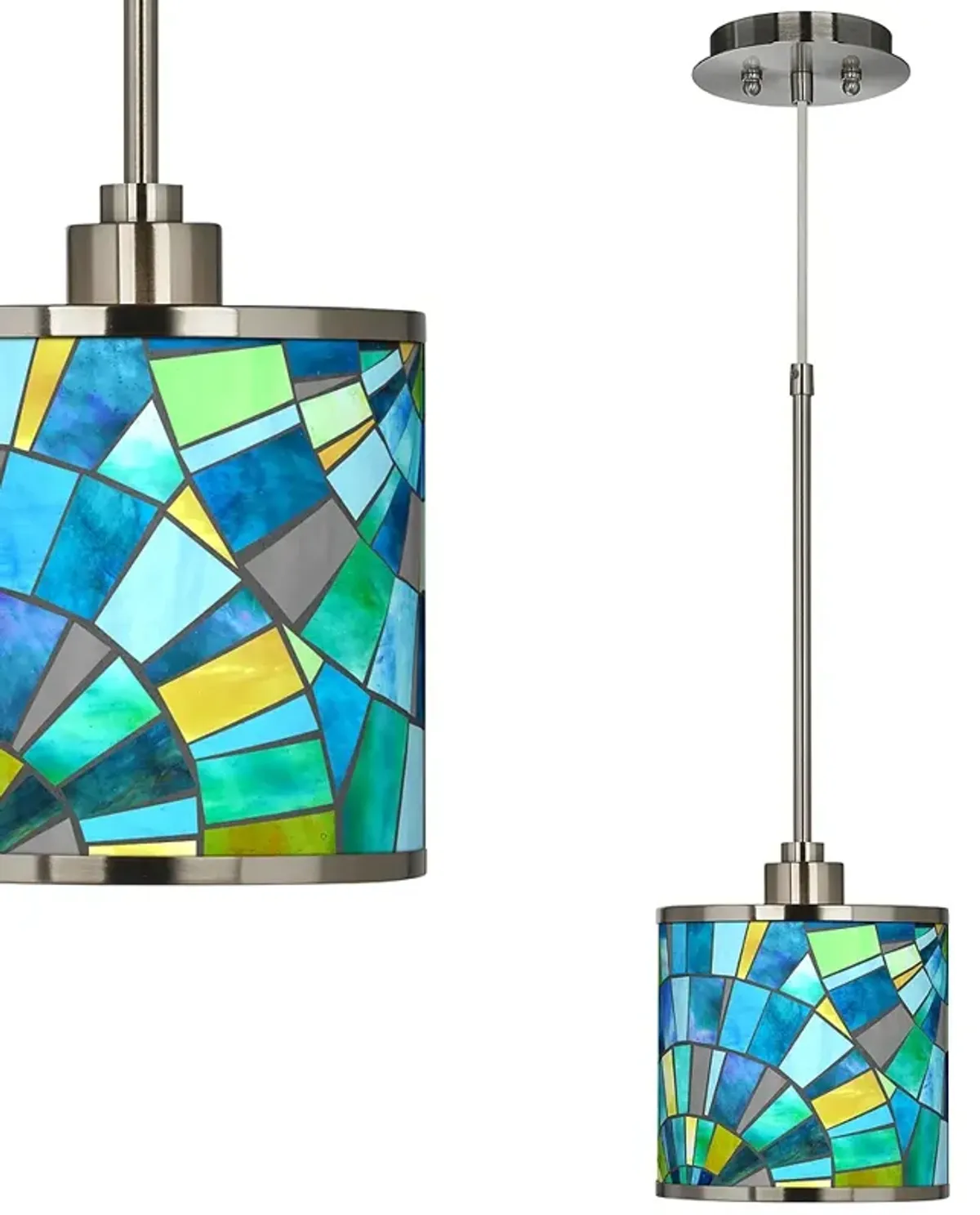 Lagos Mosaic Giclee Glow Mini Pendant Light