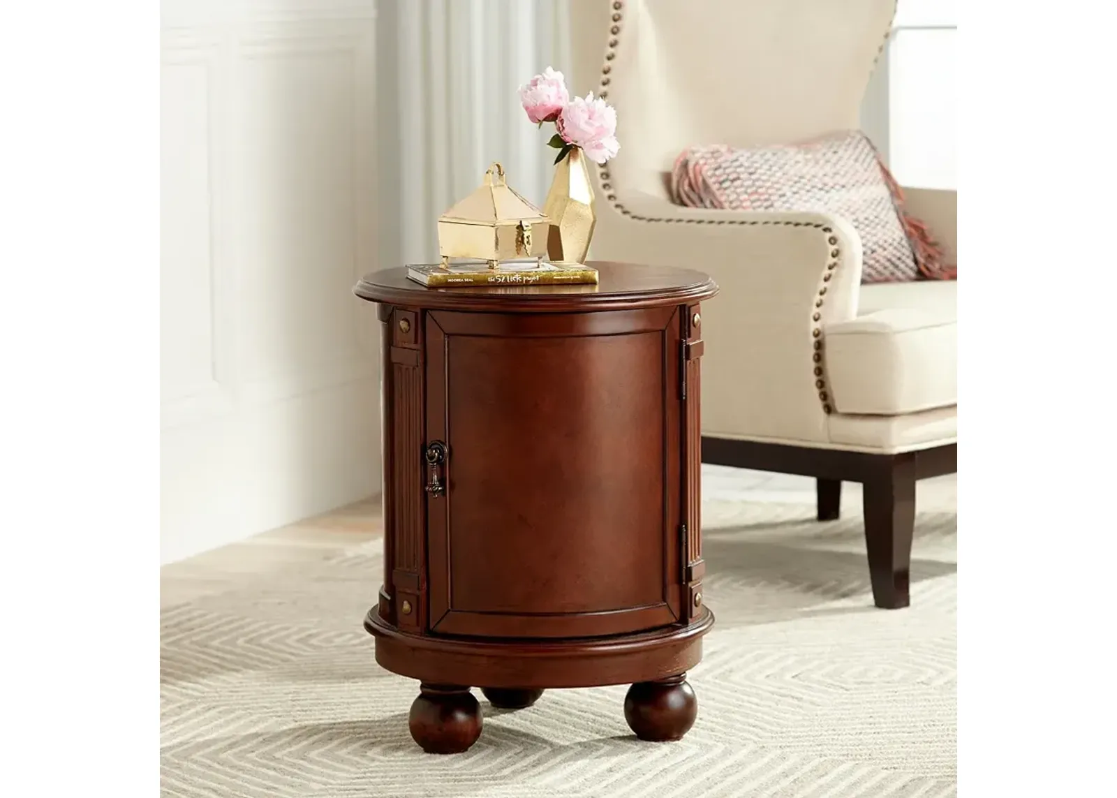 Kendall 19" Wide Espresso Small Round Accent Table