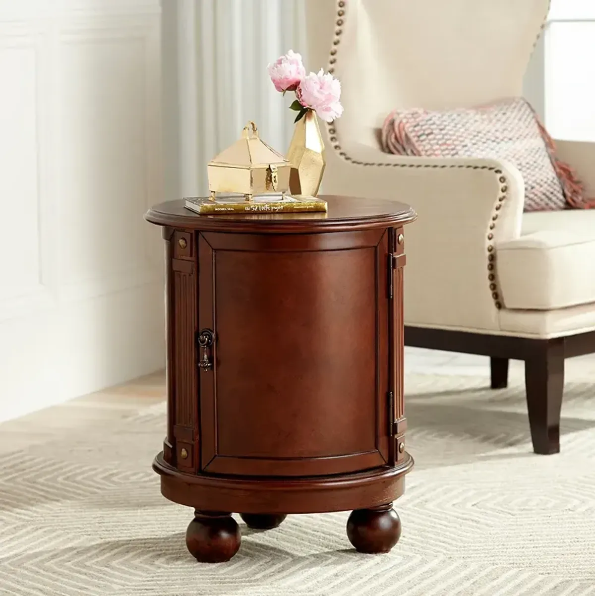 Kendall 19" Wide Espresso Small Round Accent Table