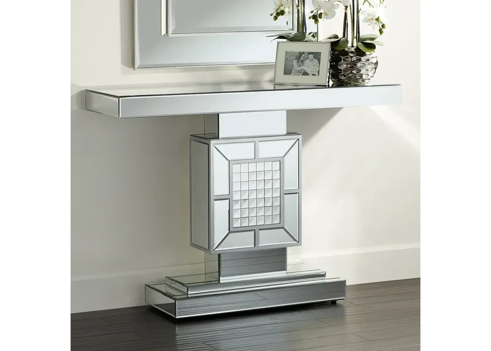 Medina 44" Wide Mosaic Mirrored Console Table