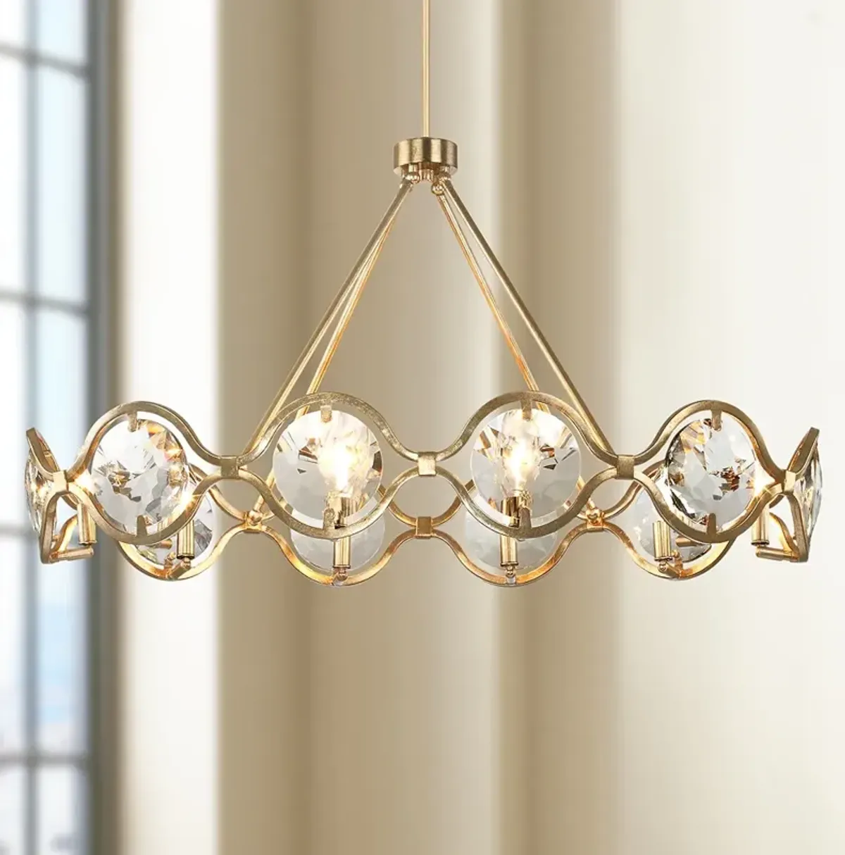 Quincy 40" Wide Distressed Twilight 10-Light Chandelier