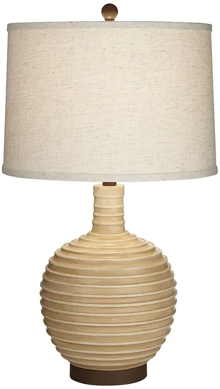 360 Lighting Nove 29" High Grooved Lines Modern Table Lamp