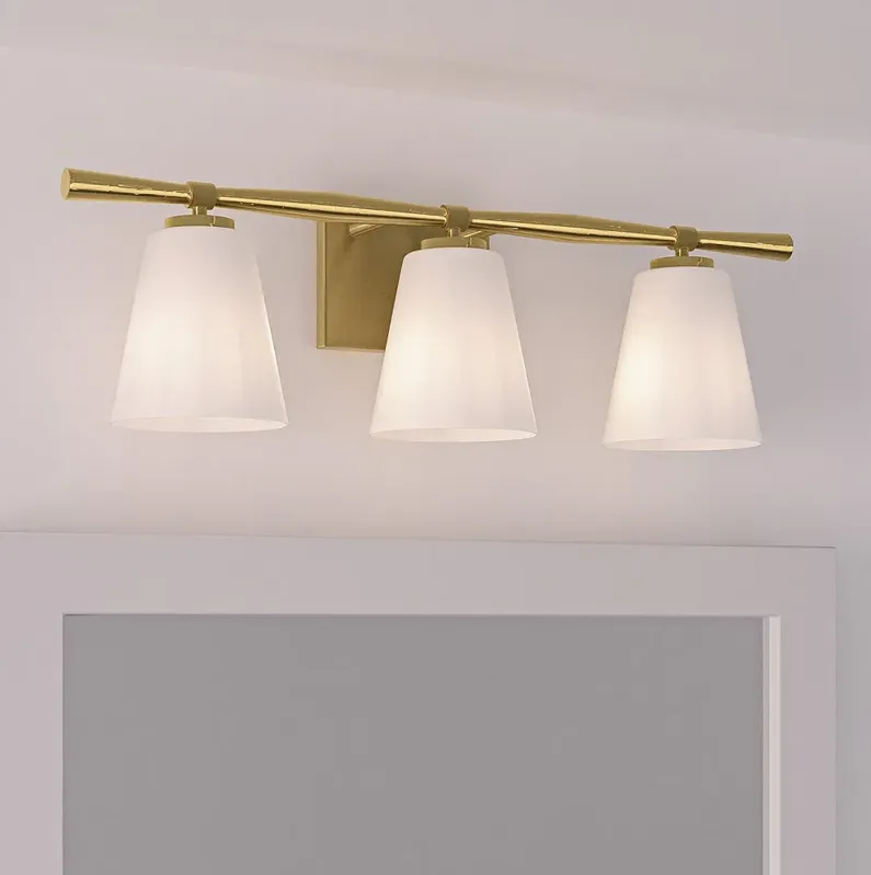 Brindley 3-Light Aged Brass Vanity Light