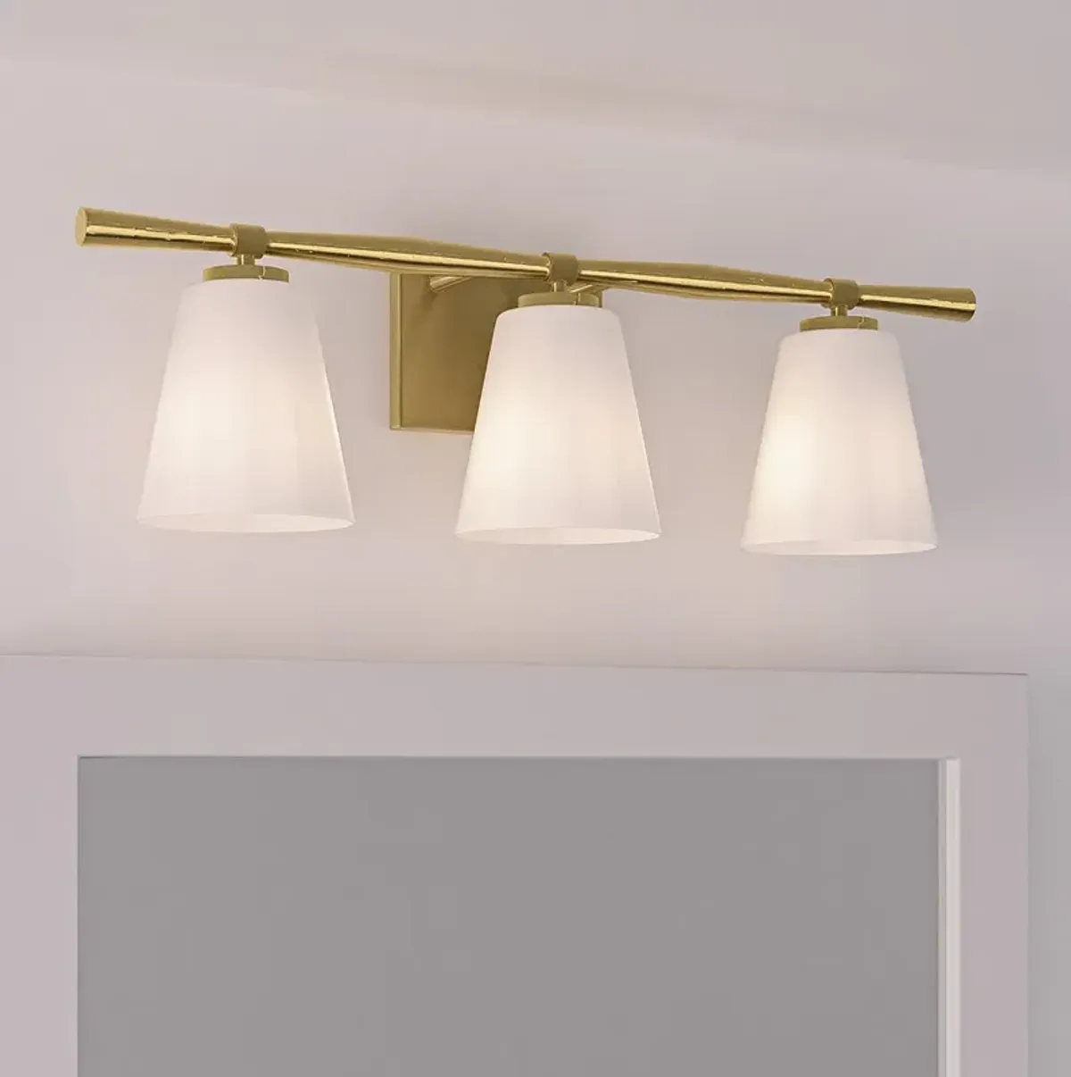 Quoizel Brindley 23 1/2" Wide Aged Brass 3-Light Bath Light