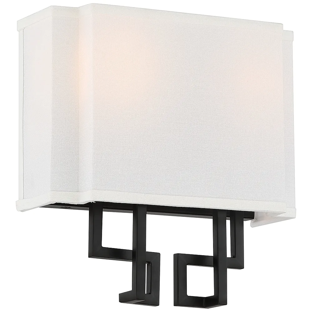Upham 10 1/4" High Coal and Polished Nickel Wall Sconce