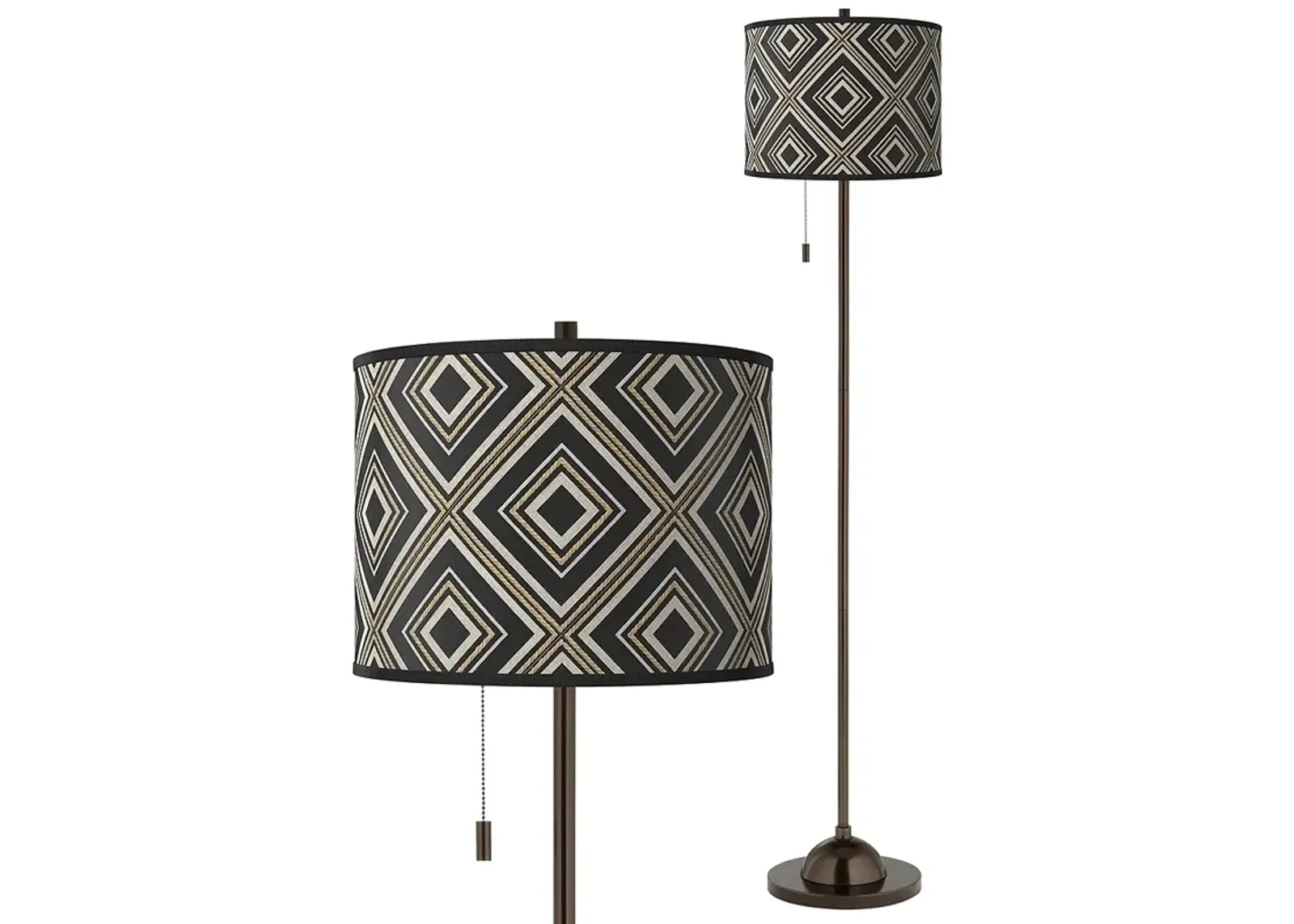 Rhythm Giclee Glow Bronze Club Floor Lamp