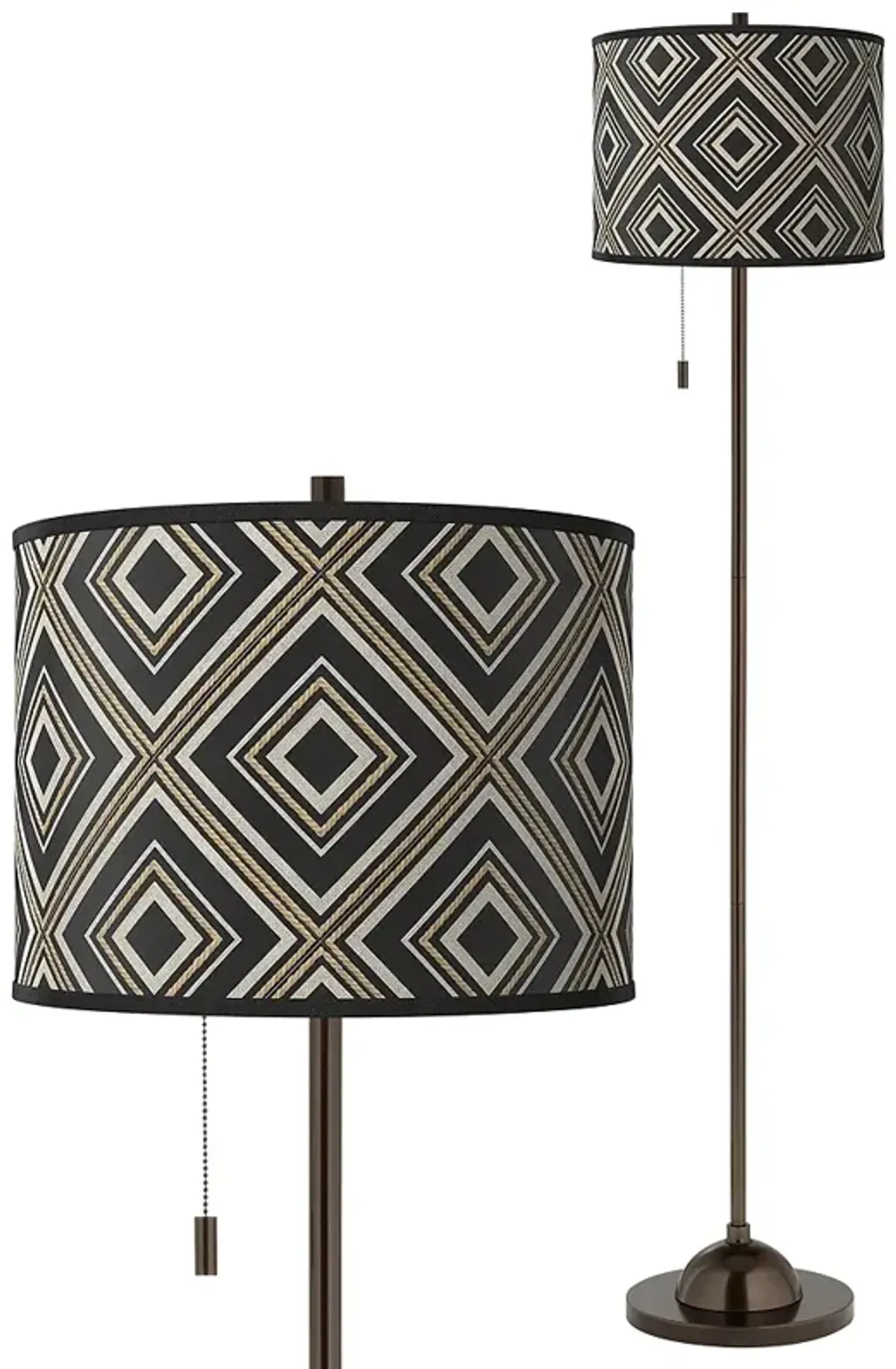 Rhythm Giclee Glow Bronze Club Floor Lamp