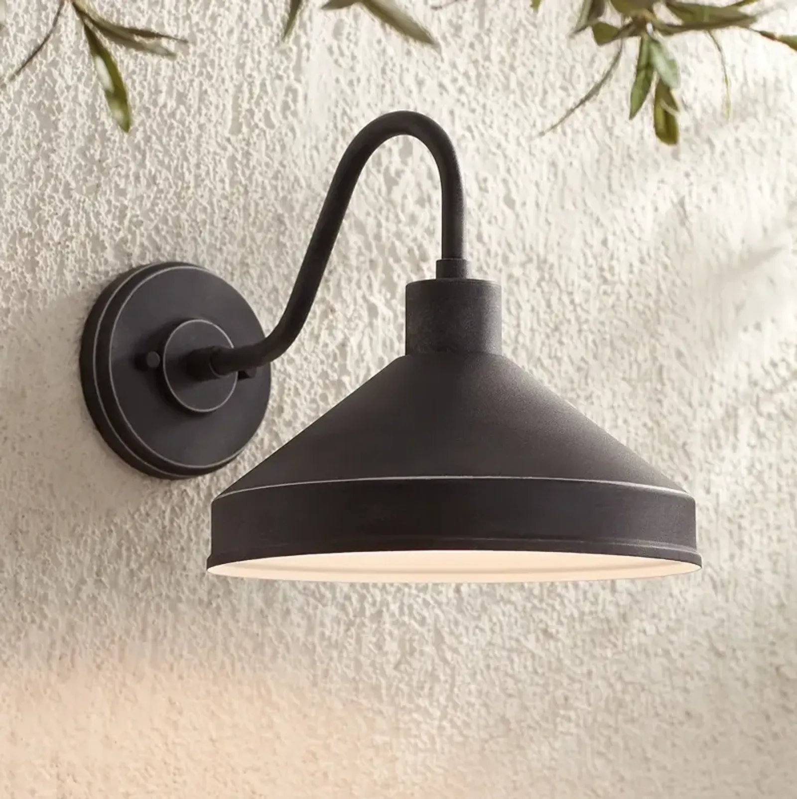 Ashe 10" High Iron Black Outdoor Wall Light