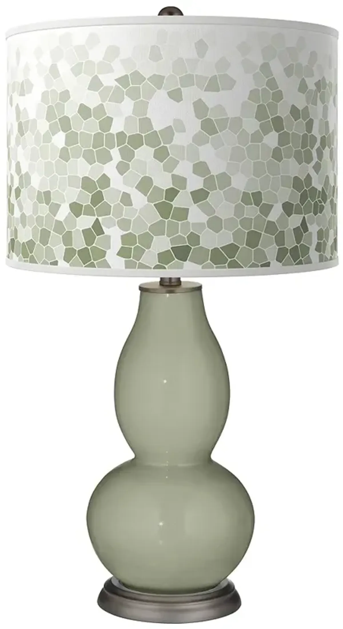 Evergreen Fog Mosaic Double Gourd Table Lamp