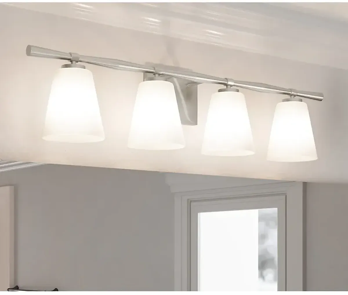 Quoizel Brindley 31 1/2" Wide 4-Light Brushed Nickel Vanity Bath Light