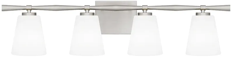 Quoizel Brindley 31 1/2" Wide 4-Light Brushed Nickel Vanity Bath Light