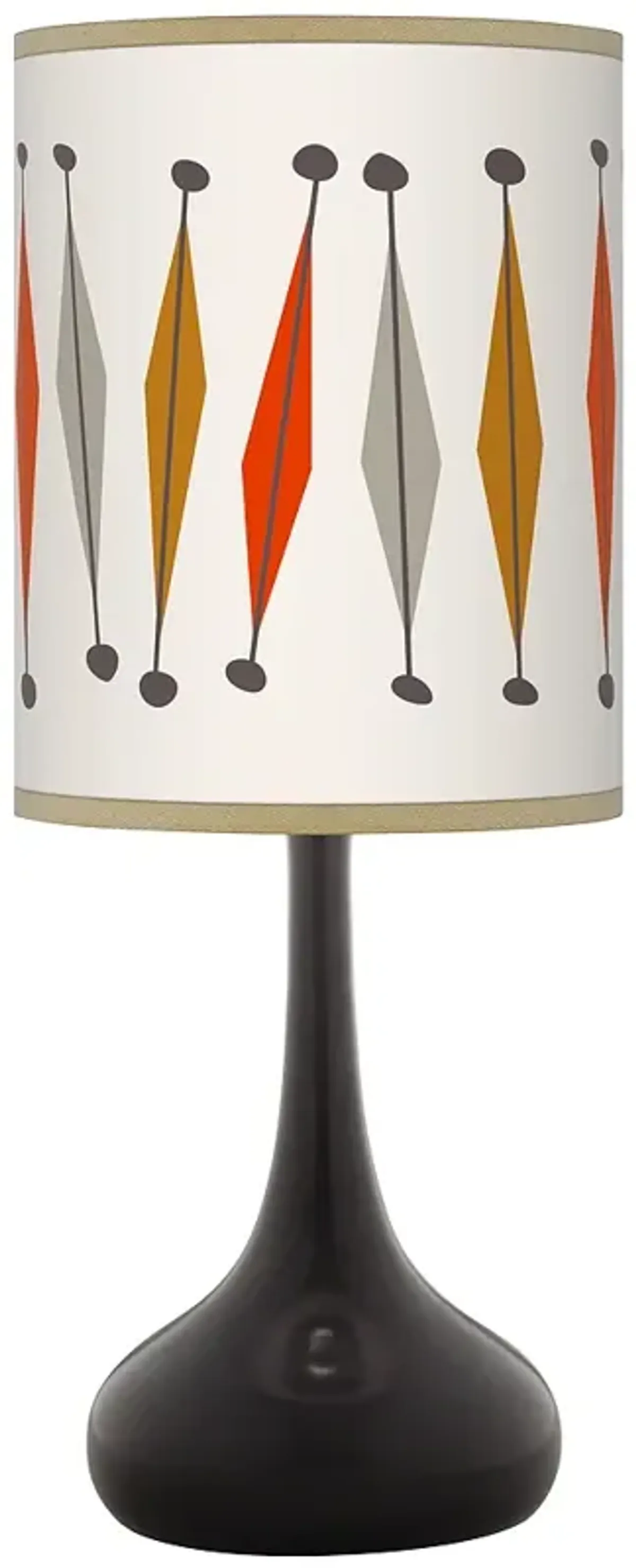 Tremble Giclee Black Droplet Table Lamp