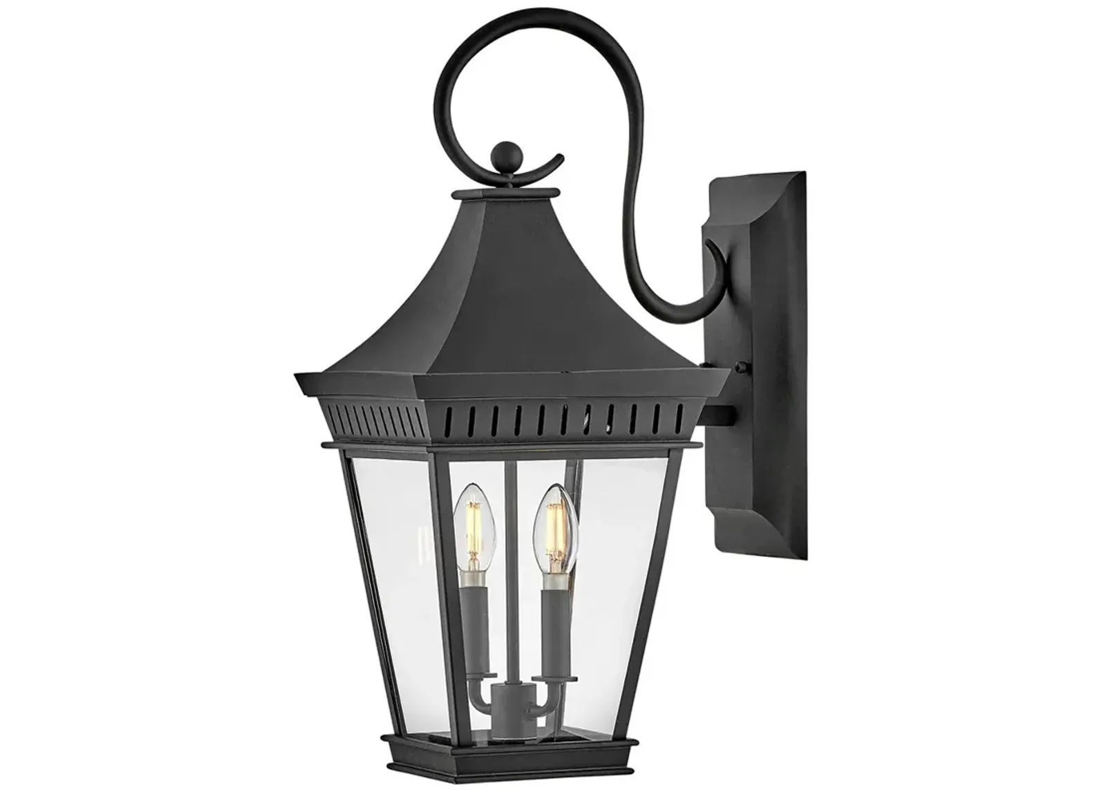 Hinkley - Outdoor Chapel Hill Medium Wall Mount Lantern- Museum Black