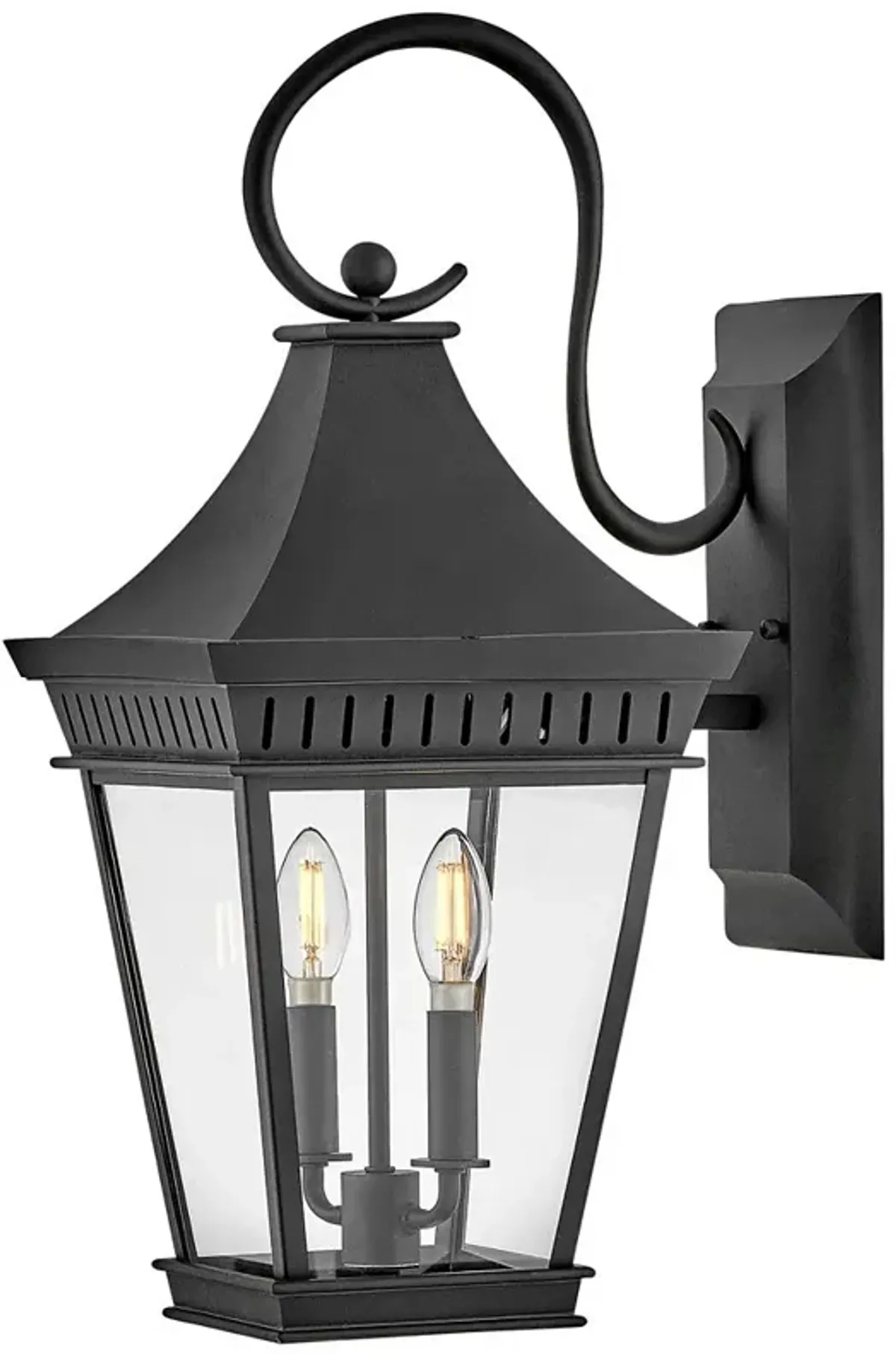 Hinkley - Outdoor Chapel Hill Medium Wall Mount Lantern- Museum Black