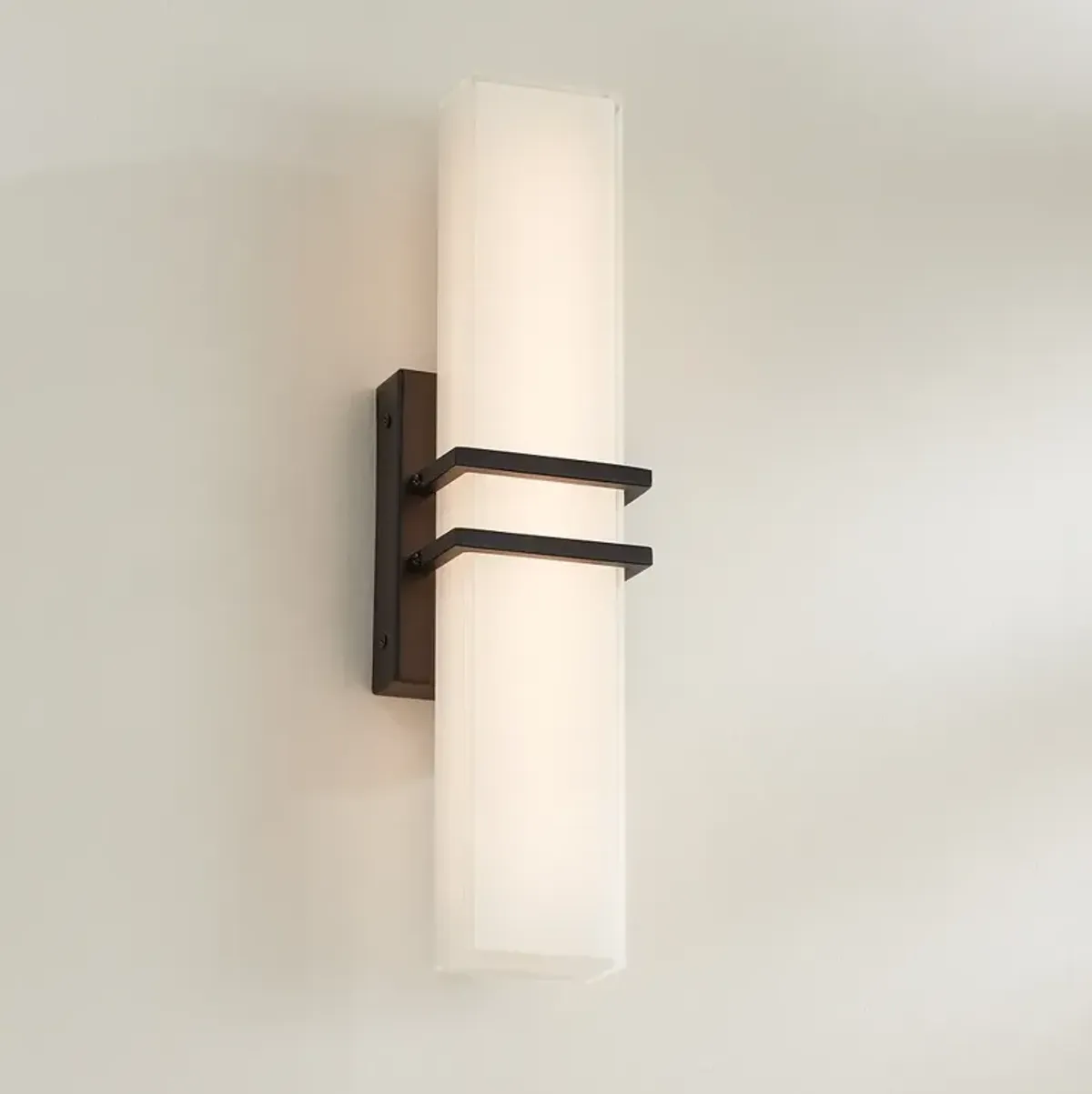 Possini Euro Exeter 17" Wide Black LED Bathroom Vanity Light