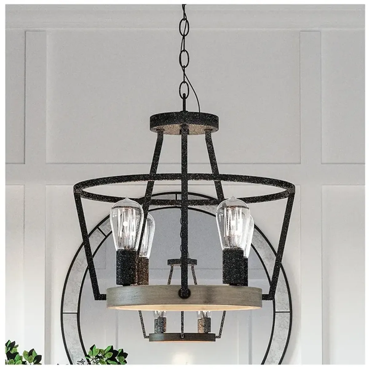 Brockton 4-Light Grey Ash Pendant