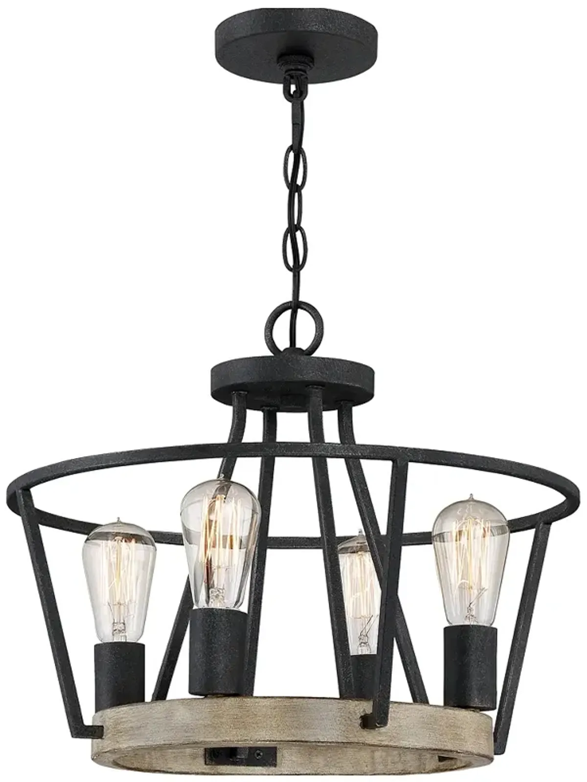 Brockton 4-Light Grey Ash Pendant