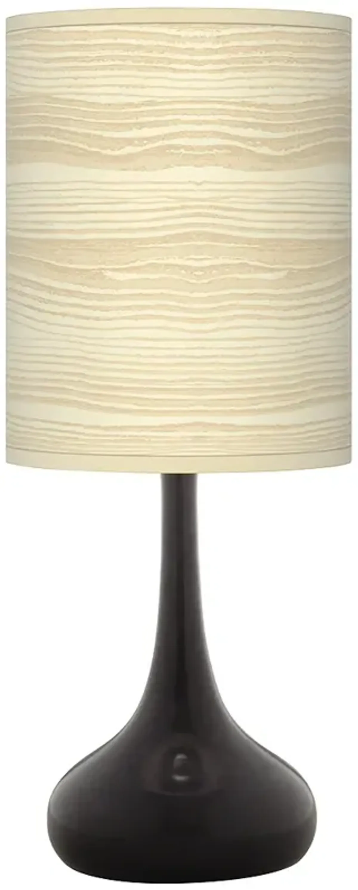 Giclee Glow Black Droplet 23 1/2" High Birch Blonde Shade Table Lamp