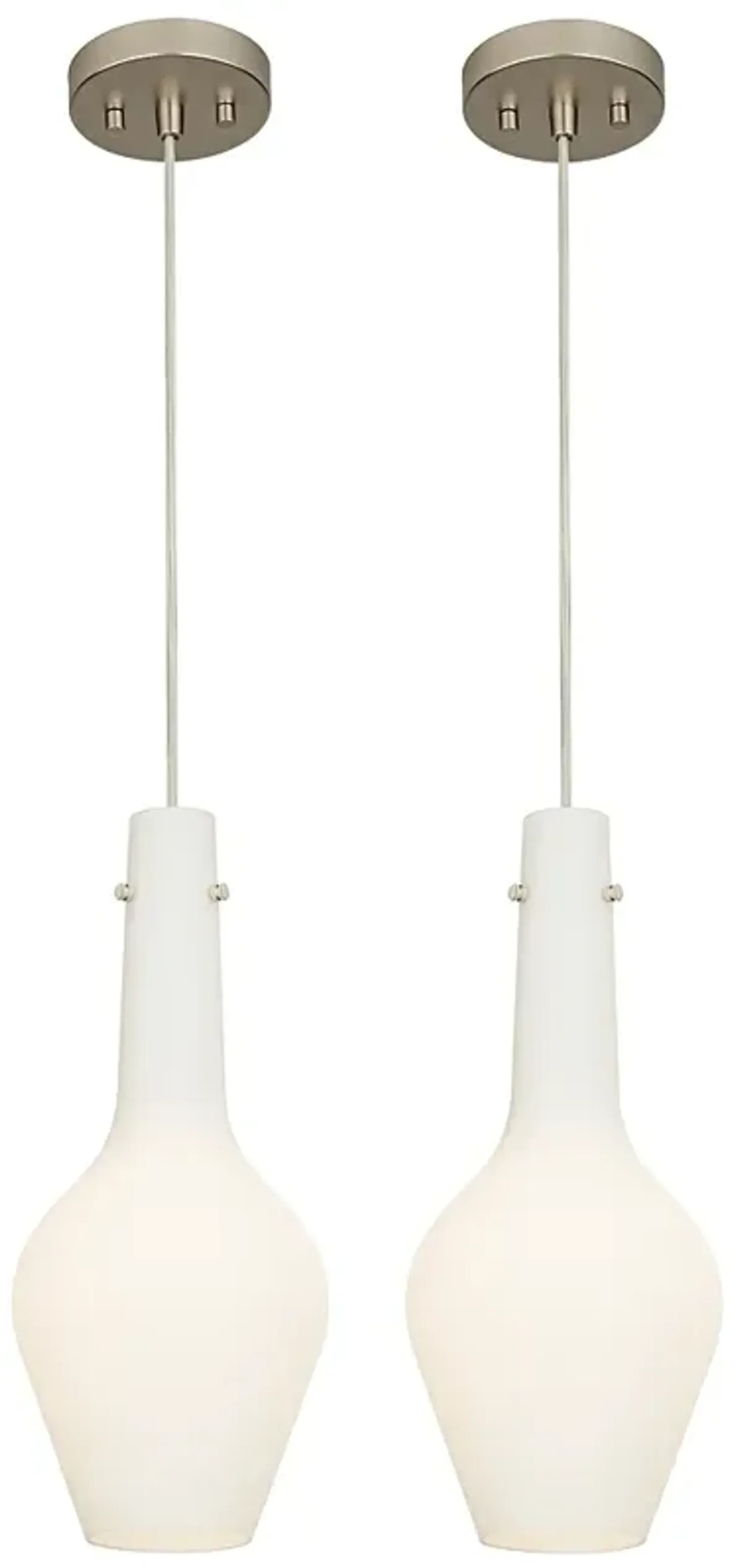 Possini Euro Annabelle 7 1/2"W White Glass Mini Pendant Set of 2