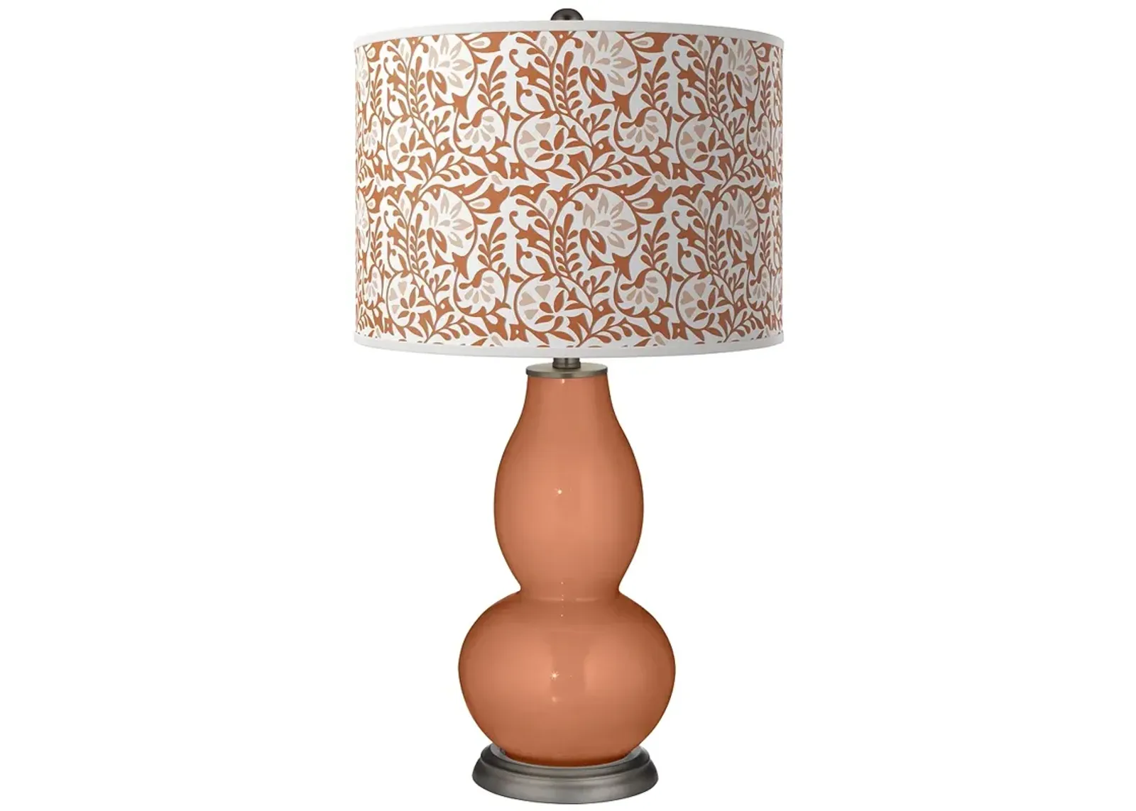 Baked Clay Gardenia Double Gourd Table Lamp