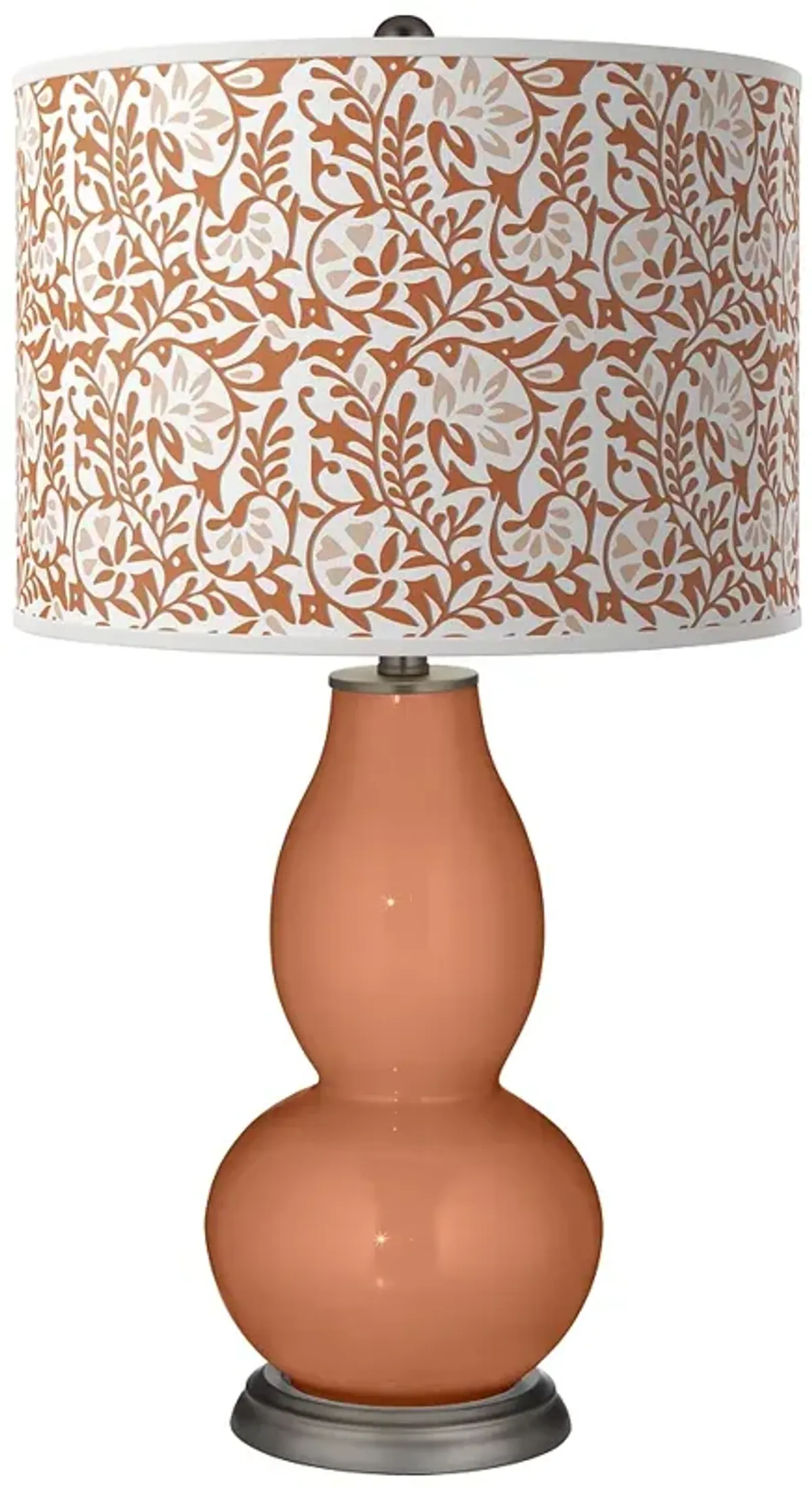 Baked Clay Gardenia Double Gourd Table Lamp