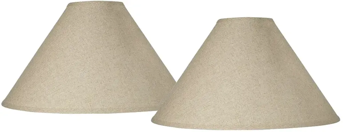 Springcrest Fine Burlap Set of 2 Empire Lamp Shades 6x21x13.5 (Spider)
