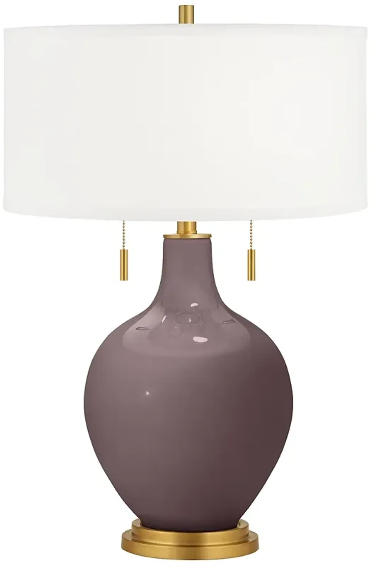 Color Plus Toby Brass 28" High Poetry Plum Purple Table Lamp