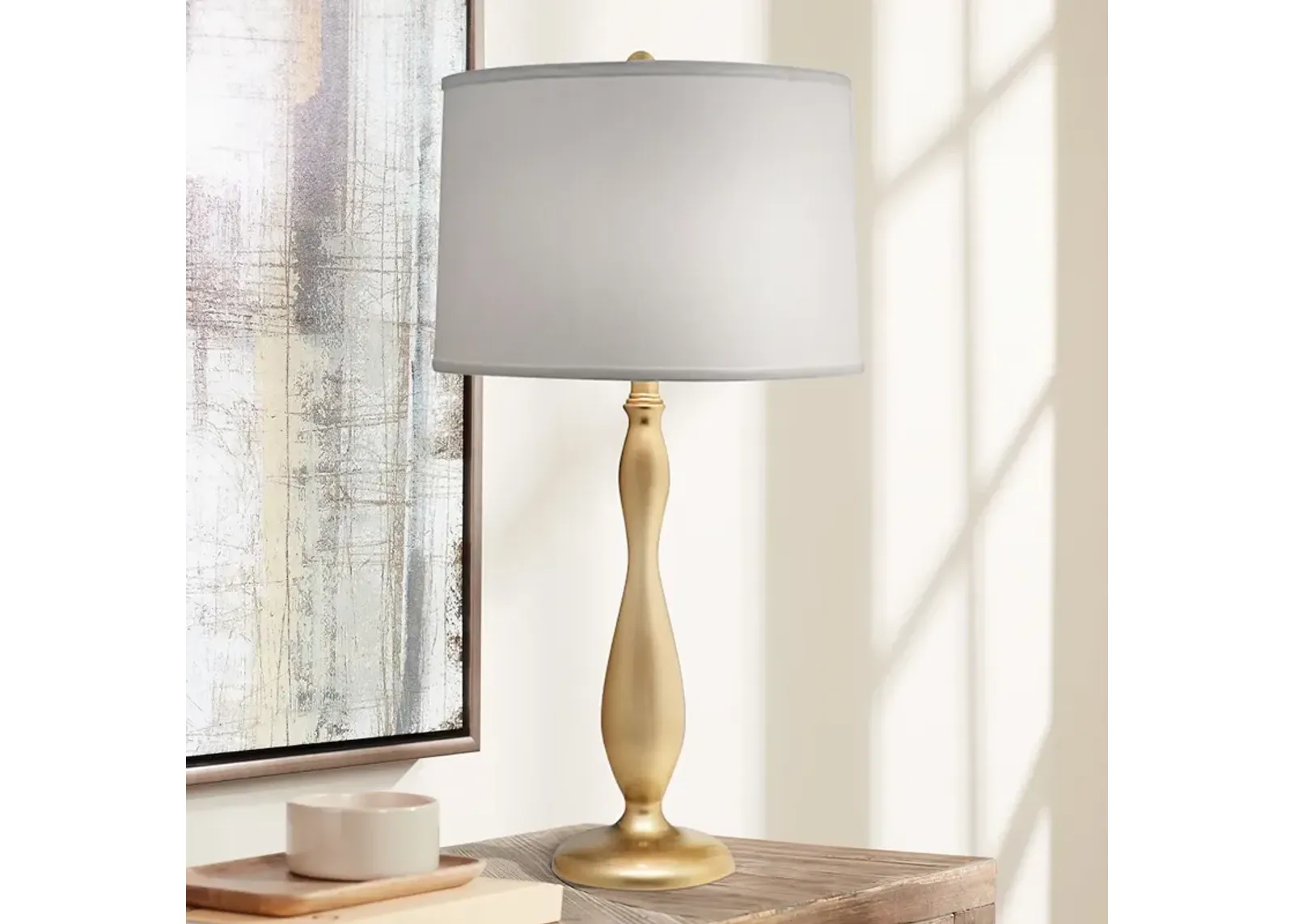 Stiffel Dunn 28" High Pearl Shade Oculux Bronze Metal Table Lamp