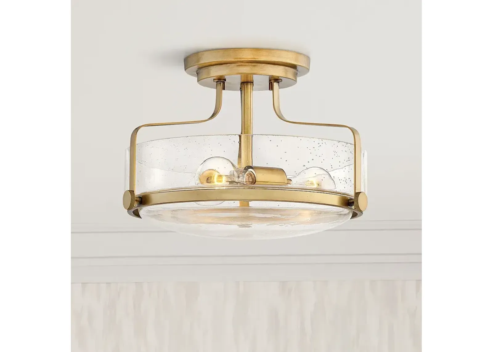 Hinkley Harper 14 1/2" Wide Heritage Brass 3-Light Ceiling Light