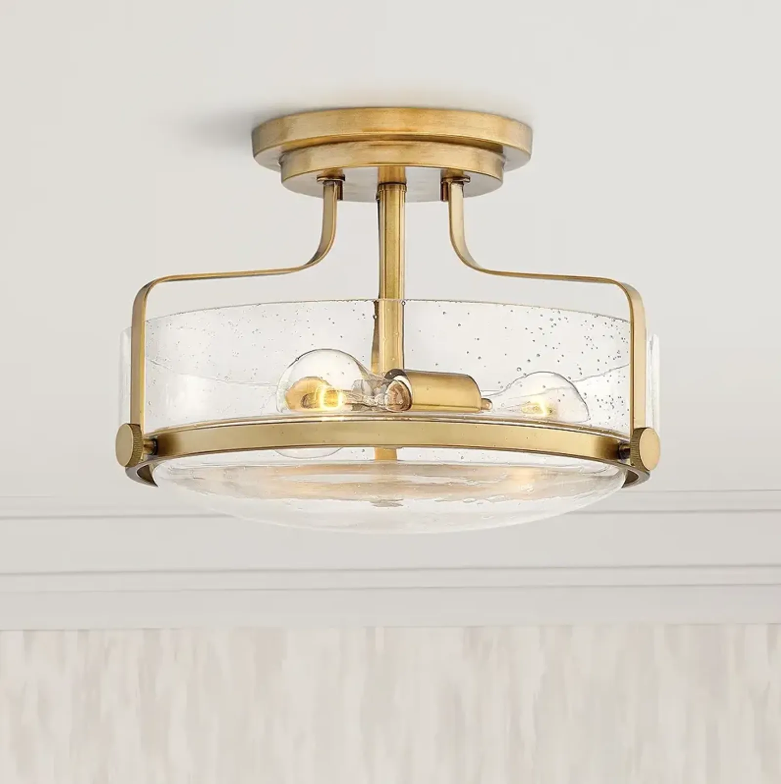 Hinkley Harper 14 1/2" Wide Heritage Brass 3-Light Ceiling Light