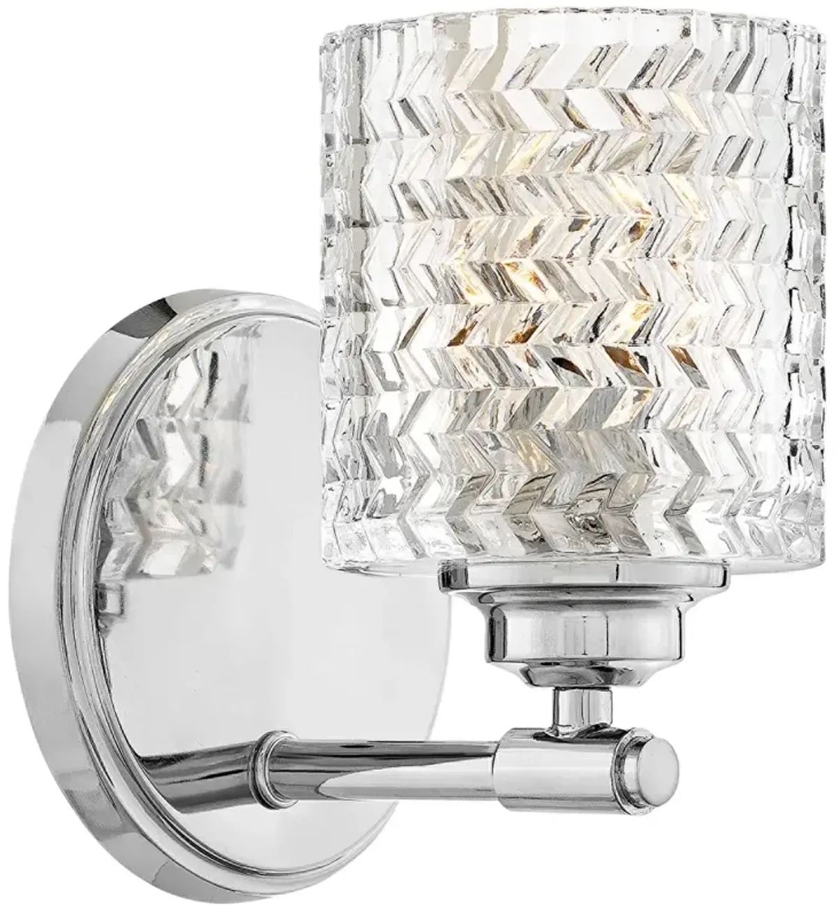 Hinkley Elle 7 3/4" High Chrome and Glass Wall Sconce