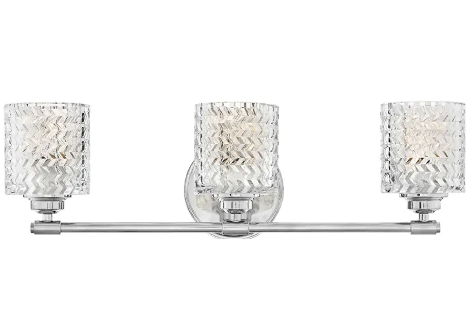 Hinkley Elle 27" Wide Chrome and Glass 3-Light Bath Light