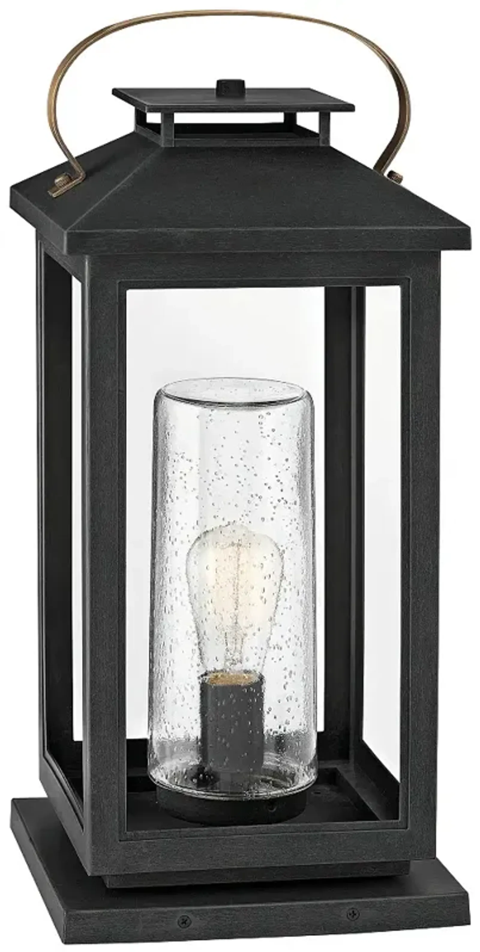 Hinkley Atwater 21 1/2" High Black Glass Outdoor Lantern