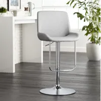 Vanguard Gray Adjustable Barstool with Hanging Footrest